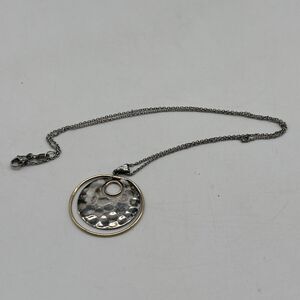 CJI Sterling Silver Necklace 925 10k Gold With Lobster Clasp Brutalist Boho